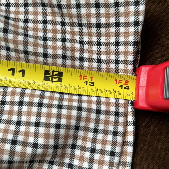 H & M Divided Plaid NWT High & Elastic Waist Shorts In Soft twill  Tie In Front - Picture 7 of 8